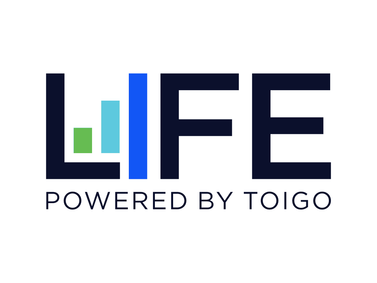 LIFE powered by Toigo Foundation logo highlighting leadership, innovation, and diversity in entrepreneurship and business development.