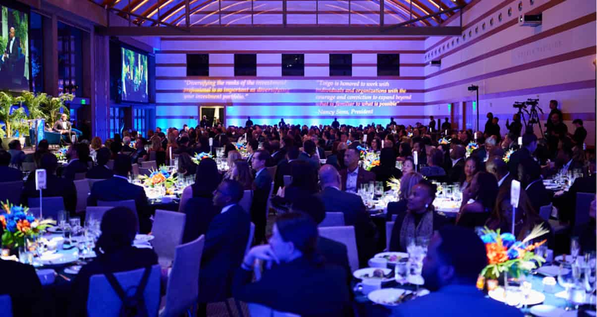 Toigo Foundation networking event supporting diversity and leadership development for entrepreneurs and corporate leaders in a formal conference setting.